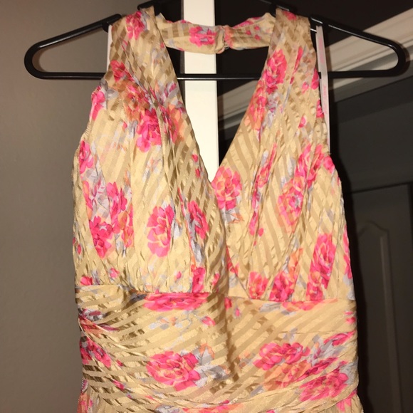 Betsey Johnson Boutique Floral Halter Back Dress - Picture 1 of 8